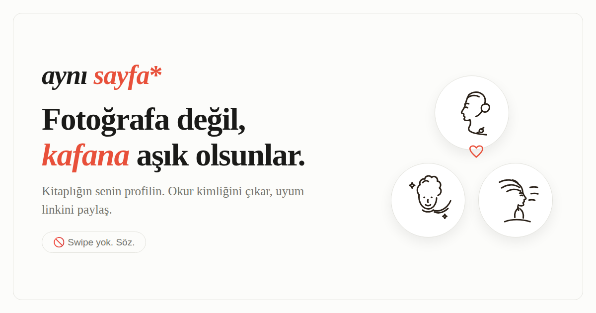 Aynı Sayfa — a reader card built from the books on your shelf